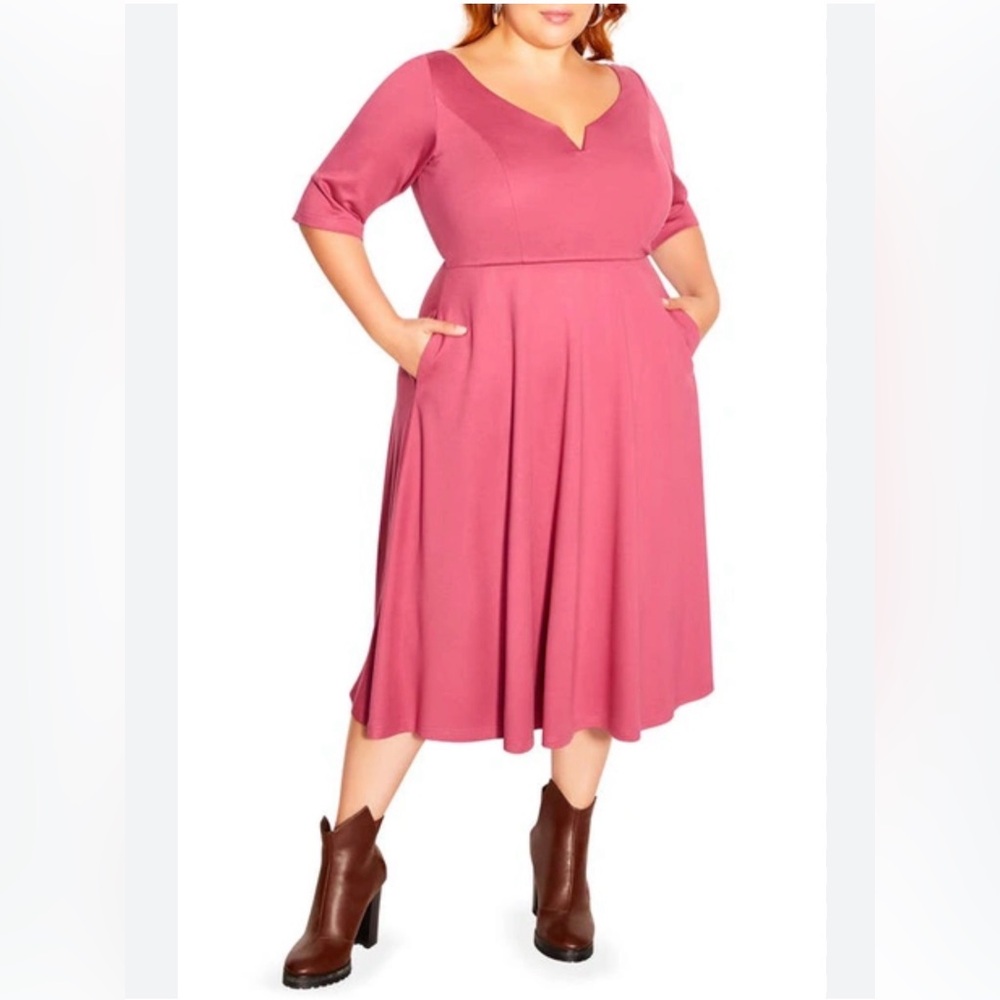 City Chic Rose Midi Dress